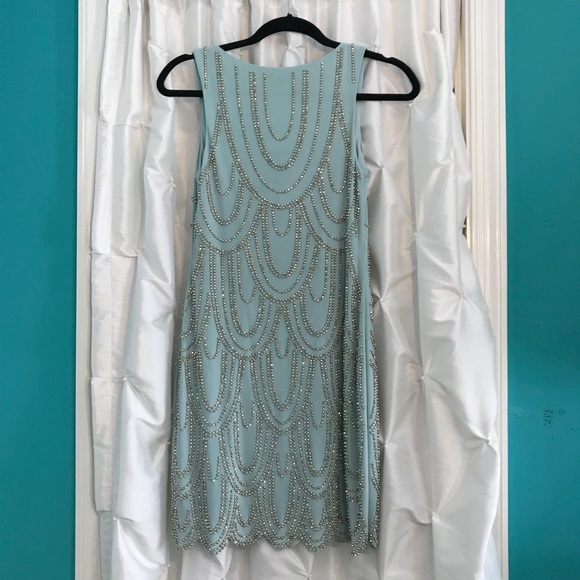 Aqua Sequin Dress - Size 0 - Picture 2 of 3